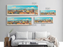 Carregar imagem no visualizador da galeria, Apodaca, Mexico Panoramic Travel Poster Canvas Print, Apodaca, Mexico Painting, Mexico Art, Apodaca Panoramic Travel Art, Travel Painting
