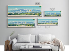 Carregar imagem no visualizador da galeria, Ashgabat, Turkmenistan Panoramic Travel Poster Canvas Print, Ashgabat, Turkmenistan Painting, Turkmenistan Art, Ashgabat Panoramic Travel Art, Travel Painting
