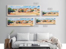 Load image into Gallery viewer, Banadir, Somalia Panoramic Travel Poster Canvas Print, Banadir, Somalia Painting, Somalia Art, Banadir Travel Art, Guest Room Painting
