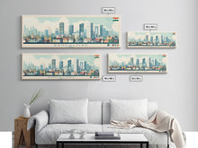 Load image into Gallery viewer, Bangalore, India Panoramic Travel Poster Canvas Print, Bangalore, India Painting, India Art, Bangalore Travel Art, Living Room Painting
