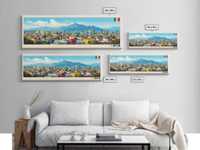 Cargar imagen en el visor de la galería, Benito Juarez, Mexico Panoramic Travel Poster Canvas Print, Benito Juarez, Mexico Painting, Mexico Art, Benito Juarez Travel Art, Guest Room Painting

