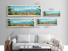 Load image into Gallery viewer, Bertoua, Cameroon Travel Poster Panoramic Canvas Print, Bertoua, Cameroon Painting, Cameroon Art, Bertoua Travel Art, Guest Room Painting
