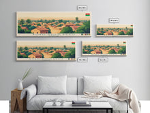Load image into Gallery viewer, Bobo-Dioulasso, Burkina Faso Panoramic Travel Poster Canvas Print, Bobo-Dioulasso, Burkina Faso Painting, Burkina Faso Art, Bobo-Dioulasso Travel Art, Guest Room Painting
