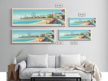 Carregar imagem no visualizador da galeria, Brighton and Hove, England Travel Poster Panoramic Canvas Print, Brighton and Hove, England Painting, England Art, Brighton and Hove Travel Art, Guest Room Painting
