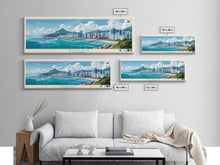 Carregar imagem no visualizador da galeria, Busan, South Korea Travel Poster Panoramic Canvas Print, Busan, South Korea Painting, South Korea Art, Busan Travel Art, Guest Room Painting
