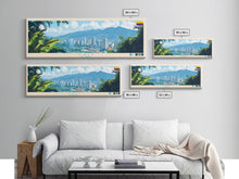 Carregar imagem no visualizador da galeria, Cali, Colombia Travel Poster Panoramic Canvas Print, Cali, Colombia Painting, Colombia Art, Cali Travel Art, Guest Room Painting
