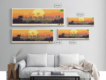 Carregar imagem no visualizador da galeria, Campo Grande, Brazil Panoramic Travel Poster Canvas Print, Campo Grande, Brazil Painting, Brazil Art, Campo Grande Panoramic Travel Art, Travel Painting
