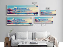 Carregar imagem no visualizador da galeria, Cape Town, South Africa Panoramic Travel Poster Canvas Print, Cape Town, South Africa Painting, South Africa Art, Cape Town Travel Art, Guest Room Painting
