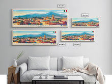 Cargar imagen en el visor de la galería, Chimalhuacan, Mexico Panoramic Travel Poster Canvas Print, Chimalhuacan, Mexico Painting, Mexico Art, Chimalhuacan Travel Art, Guest Room Painting
