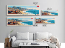 Cargar imagen en el visor de la galería, Chimbote, Peru Panoramic Travel Poster Canvas Print, Chimbote, Peru Painting, Peru Art, Chimbote Travel Art, Living Room Painting
