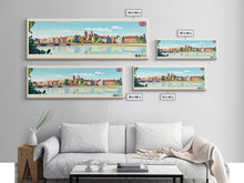 Load image into Gallery viewer, Colchester, England Travel Poster Panoramic Canvas Print, Colchester, England Painting, England Art, Colchester Travel Art, Guest Room Painting
