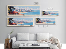 Cargar imagen en el visor de la galería, Conakry, Guinea Panoramic Travel Poster Canvas Print, Conakry, Guinea Painting, Guinea Art, Conakry Travel Art, Guest Room Painting
