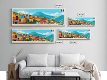 Load image into Gallery viewer, Cuautitlan Izcalli, Mexico Panoramic Travel Poster Canvas Print, Cuautitlan Izcalli, Mexico Painting, Mexico Art, Cuautitlan Izcalli Panoramic Travel Art, Travel Painting
