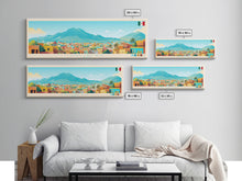 Load image into Gallery viewer, Culiacan, Mexico Panoramic Travel Poster Canvas Print, Culiacan, Mexico Painting, Mexico Art, Culiacan Panoramic Travel Art, Travel Painting
