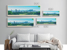 Load image into Gallery viewer, Curitiba, Brazil Panoramic Travel Poster Canvas Print, Curitiba, Brazil Painting, Brazil Art, Curitiba Travel Art, Living Room Painting
