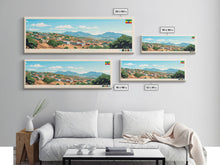 Load image into Gallery viewer, Dire Dawa, Ethiopia Travel Poster Panoramic Canvas Print, Dire Dawa, Ethiopia Painting, Ethiopia Art, Dire Dawa Travel Art, Guest Room Painting
