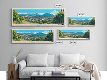 Load image into Gallery viewer, Durham, England Panoramic Travel Poster Canvas Print, Durham, England Painting, England Art, Durham Panoramic Travel Art, Travel Painting
