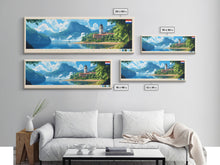 Load image into Gallery viewer, Fernando de la Mora, Paraguay Travel Poster Panoramic Canvas Print, Fernando de la Mora, Paraguay Painting, Paraguay Art, Fernando de la Mora Travel Art, Guest Room Painting
