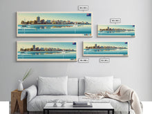 Carregar imagem no visualizador da galeria, Geelong, Australia Travel Poster Panoramic Canvas Print, Geelong, Australia Painting, Australia Art, Geelong Travel Art, Guest Room Painting
