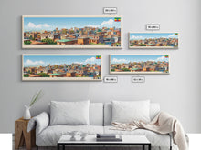 Load image into Gallery viewer, Mekelle, Ethiopia Panoramic Travel Poster Canvas Print, Mekelle, Ethiopia Painting, Ethiopia Art, Mekelle Panoramic Travel Art, Travel Painting
