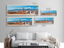 Load image into Gallery viewer, Sucre, Bolivia Panoramic Travel Poster Canvas Print, Sucre, Bolivia Painting, Bolivia Art, Sucre Travel Art, Living Room Painting
