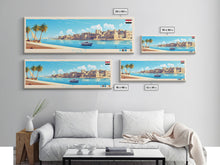 Load image into Gallery viewer, Suez, Egypt Travel Poster Panoramic Canvas Print, Suez, Egypt Painting, Egypt Art, Suez Travel Art, Guest Room Painting
