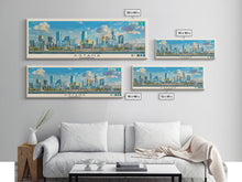 Carregar imagem no visualizador da galeria, Astana, Kazakhstan Panoramic Canvas Print, Astana, Kazakhstan Painting, Kazakhstan Art, Astana Travel Poster, Travel Art, Vacation Gift
