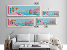 Carregar imagem no visualizador da galeria, Ad-Dawhah, Qatar Panoramic Canvas Print, Ad-Dawhah, Qatar Painting, Qatar Art, Ad-Dawhah Travel Poster, Travel Art, Living Room Painting
