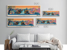 Carregar imagem no visualizador da galeria, Ahmedabad, India Panoramic Canvas Print, Ahmedabad, India Painting, India Art, Ahmedabad Travel Poster, Travel Art, Vacation Gift
