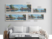 Load image into Gallery viewer, Albury–Wodonga, Australia Panoramic Canvas Print, Albury–Wodonga, Australia Painting, Australia Art, Albury–Wodonga Travel Poster, Travel Art, Housewarming Gift
