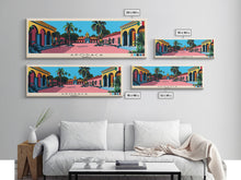 Carregar imagem no visualizador da galeria, Apodaca, Mexico Panoramic Canvas Print, Apodaca, Mexico Painting, Mexico Art, Apodaca Travel Poster, Travel Art, Vacation Gift
