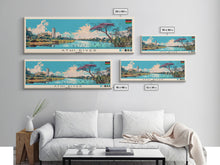 Carregar imagem no visualizador da galeria, Athi River, Kenya Panoramic Canvas Print, Athi River, Kenya Painting, Kenya Art, Athi River Travel Poster, Travel Art, Guest Room Painting
