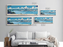 Carregar imagem no visualizador da galeria, Auckland, New Zealand Panoramic Canvas Print, Auckland, New Zealand Painting, New Zealand Art, Auckland Travel Poster, Travel Art, Vacation Gift
