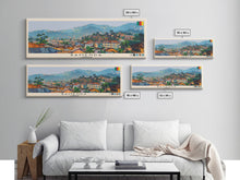 Load image into Gallery viewer, Bamenda, Cameroon Panoramic Canvas Print, Bamenda, Cameroon Painting, Cameroon Art, Bamenda Travel Poster, Travel Art, Vacation Gift
