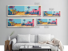 Load image into Gallery viewer, Banfora, Burkina Faso Panoramic Canvas Print, Banfora, Burkina Faso Painting, Burkina Faso Art, Banfora Travel Poster, Travel Art, Guest Room Painting

