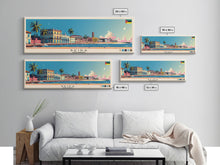 Cargar imagen en el visor de la galería, Beira, Mozambique Panoramic Canvas Print, Beira, Mozambique Painting, Mozambique Art, Beira Travel Poster, Travel Art, Guest Room Painting
