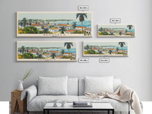 Load image into Gallery viewer, Benguela, Angola Panoramic Canvas Print, Benguela, Angola Painting, Angola Art, Benguela Travel Poster, Travel Art, Vacation Gift
