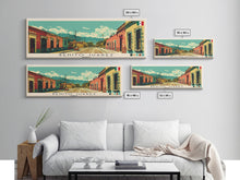 Load image into Gallery viewer, Benito Juarez, Mexico Panoramic Canvas Print, Benito Juarez, Mexico Painting, Mexico Art, Benito Juarez Travel Poster, Travel Art, Living Room Painting
