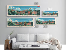 Cargar imagen en el visor de la galería, Birmingham, England Panoramic Canvas Print, Birmingham, England Painting, England Art, Birmingham Travel Poster, Travel Art, Guest Room Painting
