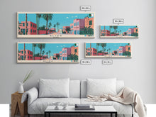 Load image into Gallery viewer, Blida, Algeria Panoramic Canvas Print, Blida, Algeria Painting, Algeria Art, Blida Travel Poster, Travel Art, Housewarming Gift
