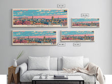 Load image into Gallery viewer, Bloemfontein, South Africa Panoramic Canvas Print, Bloemfontein, South Africa Painting, South Africa Art, Bloemfontein Travel Poster, Travel Art, Guest Room Painting
