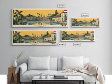 Load image into Gallery viewer, Bogor, Indonesia Panoramic Canvas Print, Bogor, Indonesia Painting, Indonesia Art, Bogor Travel Poster, Travel Art, Vacation Gift
