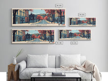 Load image into Gallery viewer, Bradford, England Panoramic Canvas Print, Bradford, England Painting, England Art, Bradford Travel Poster, Travel Art, Vacation Gift
