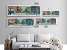 Load image into Gallery viewer, Brantford, Canada Panoramic Canvas Print, Brantford, Canada Painting, Canada Art, Brantford Travel Poster, Travel Art, Living Room Painting
