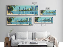 Load image into Gallery viewer, Brisbane, Australia Panoramic Canvas Print, Brisbane, Australia Painting, Australia Art, Brisbane Travel Poster, Travel Art, Living Room Painting

