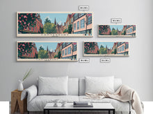 Carregar imagem no visualizador da galeria, Canterbury, England Panoramic Canvas Print, Canterbury, England Painting, England Art, Canterbury Travel Poster, Travel Art, Vacation Gift
