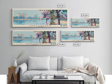 Cargar imagen en el visor de la galería, Chattogram, Bangladesh Panoramic Canvas Print, Chattogram, Bangladesh Painting, Bangladesh Art, Chattogram Travel Poster, Travel Art, Guest Room Painting
