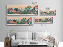 Cargar imagen en el visor de la galería, Chengdu, China Panoramic Canvas Print, Chengdu, China Painting, China Art, Chengdu Travel Poster, Travel Art, Vacation Gift
