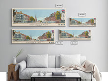 Cargar imagen en el visor de la galería, Chichester, England Panoramic Canvas Print, Chichester, England Painting, England Art, Chichester Travel Poster, Travel Art, Housewarming Gift
