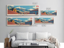Cargar imagen en el visor de la galería, Chiclayo, Peru Panoramic Canvas Print, Chiclayo, Peru Painting, Peru Art, Chiclayo Travel Poster, Travel Art, Guest Room Painting

